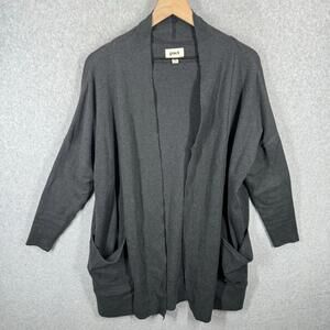 Pact Organic Sweater Womens XS/S Gray Airplane Cardigan Cocoon Pockets NWOT